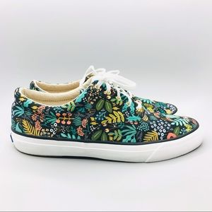 Keds Women's Shoes X Rifle Paper Co. Anchor Lourdes Black Floral Sz 8.5